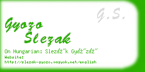 gyozo slezak business card
